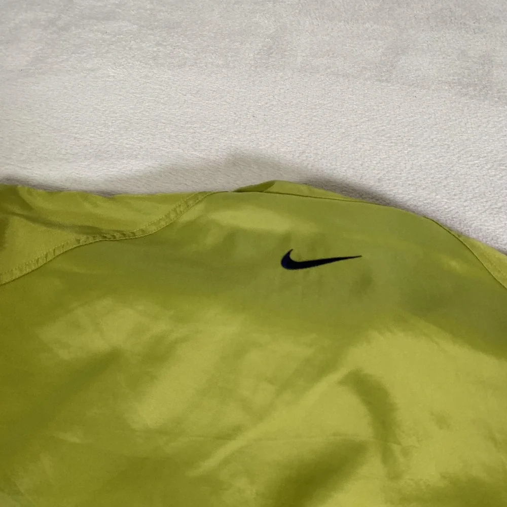 Vintage Nike Jacket Youth XL 18‎ Green Navy Colorblock Windbreaker Full Zip 90s